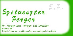 szilveszter perger business card